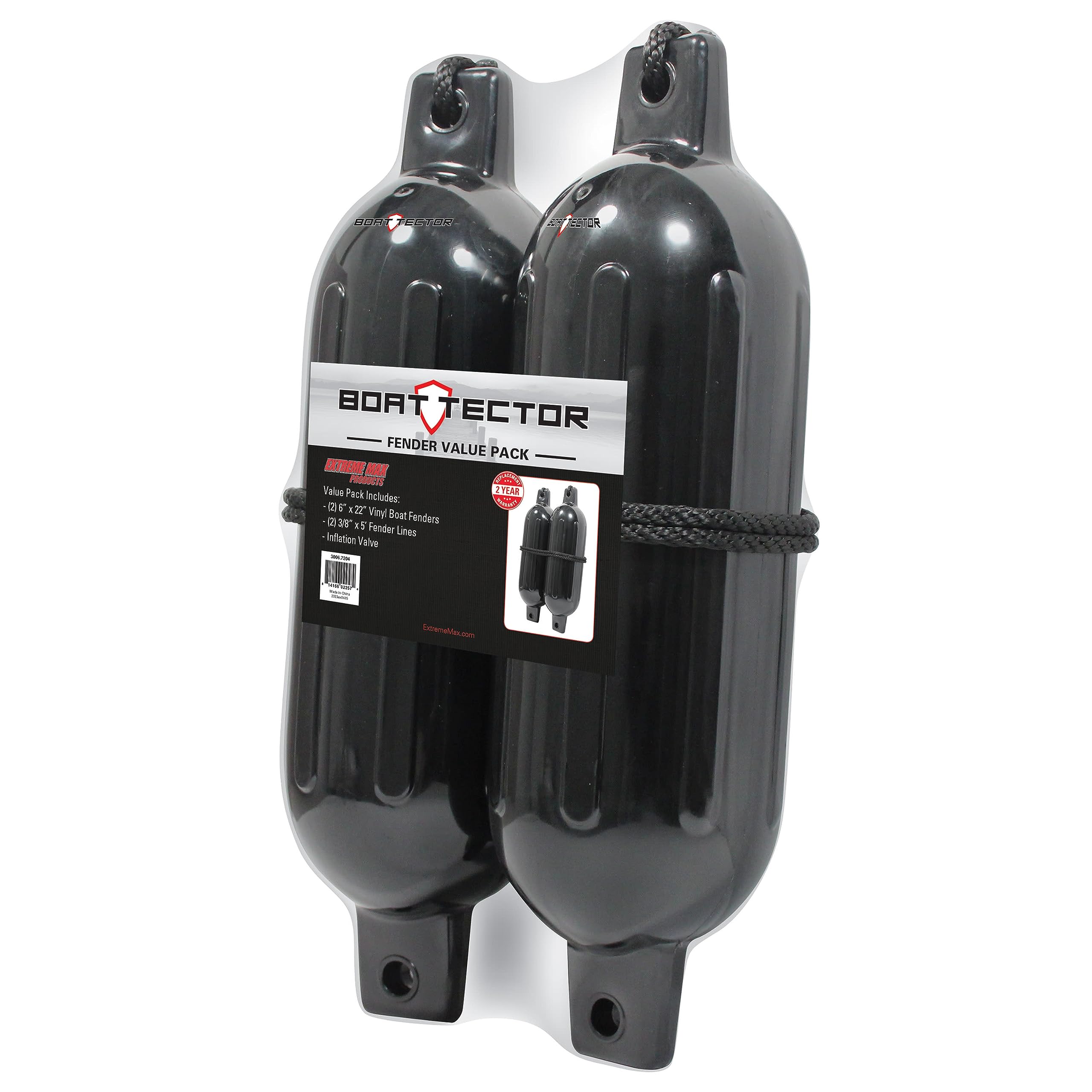 Extreme Max BoatTector fender reinforced ribs emphasize durability and abrasion protection.