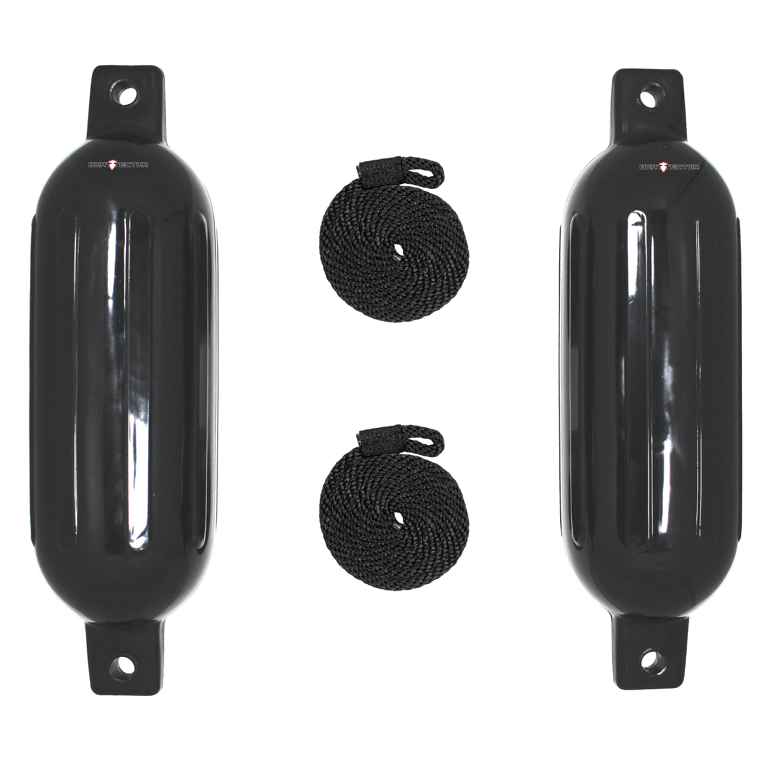 Extreme Max BoatTector fender value 2-pack protects boats during docking with durable 6.5 x 22 inch design.