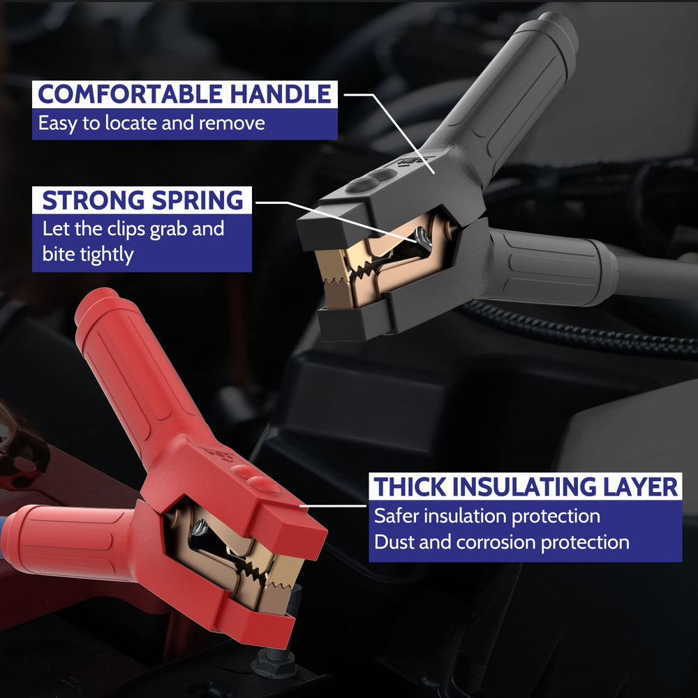 ExtreSpo 1000A clamps with serrated teeth for a firm grip