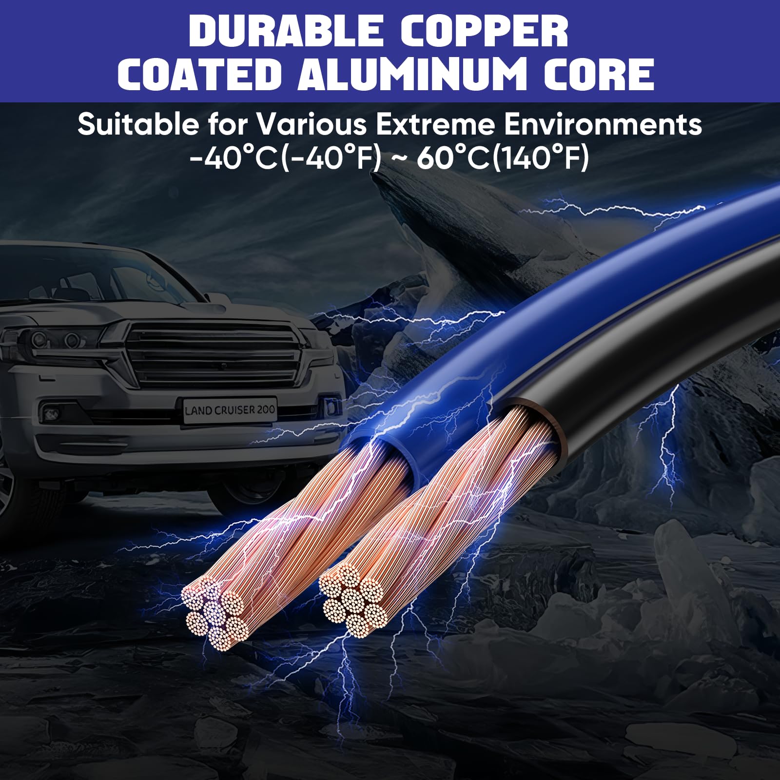 ExtreSpo 1500A cables stay flexible in cold weather for reliable starts