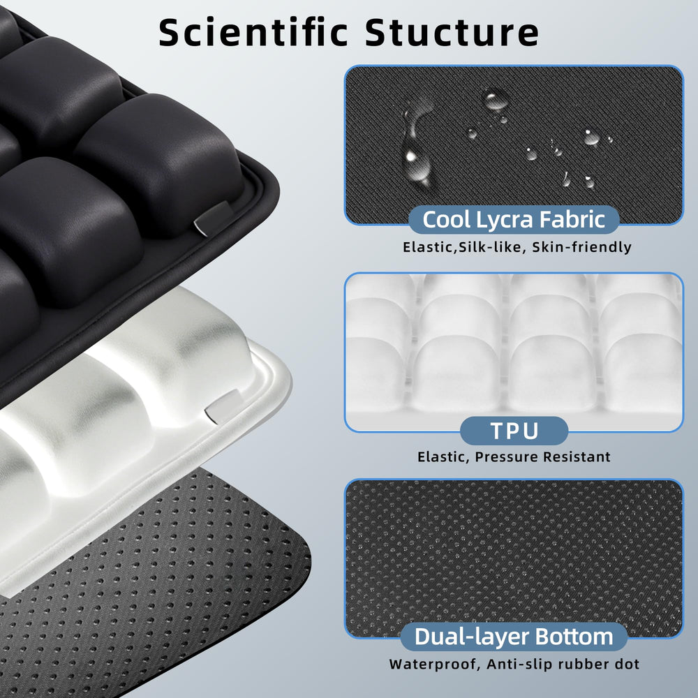 EXUIKO ergonomic design with bubble layout supports hips and thighs for stability.