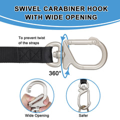 EXVITAL durable nylon webbing strap supports secure, long-lasting bike anchoring.