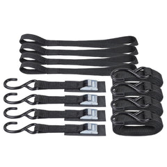 EXVITAL tie down strap with cam buckle showing strong grip for secure loads