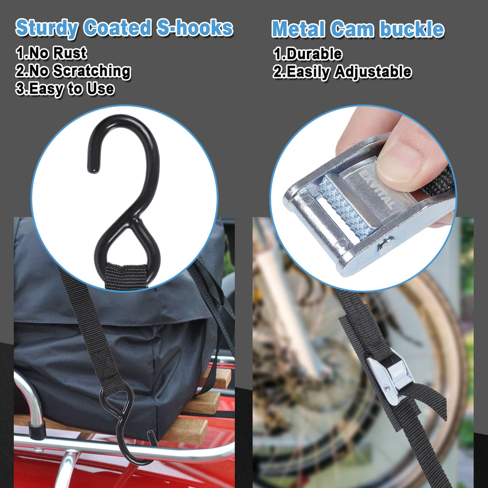EXVITAL soft loop straps assist anchor point location during setup