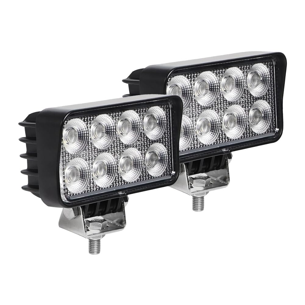 EXZEIT 64W tractor light front beam provides bright night visibility for farm tasks.