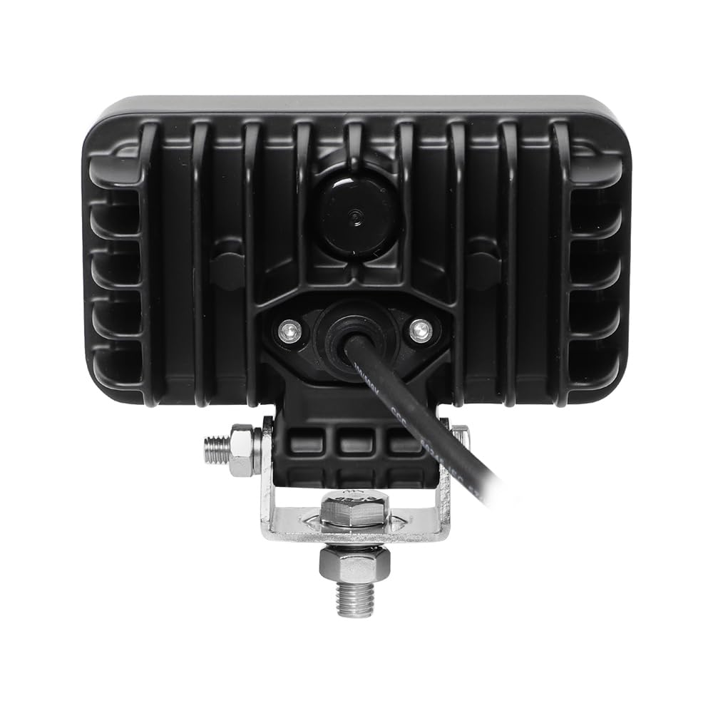EXZEIT 150° flood beams cover broad front areas for safer mowing and road work.