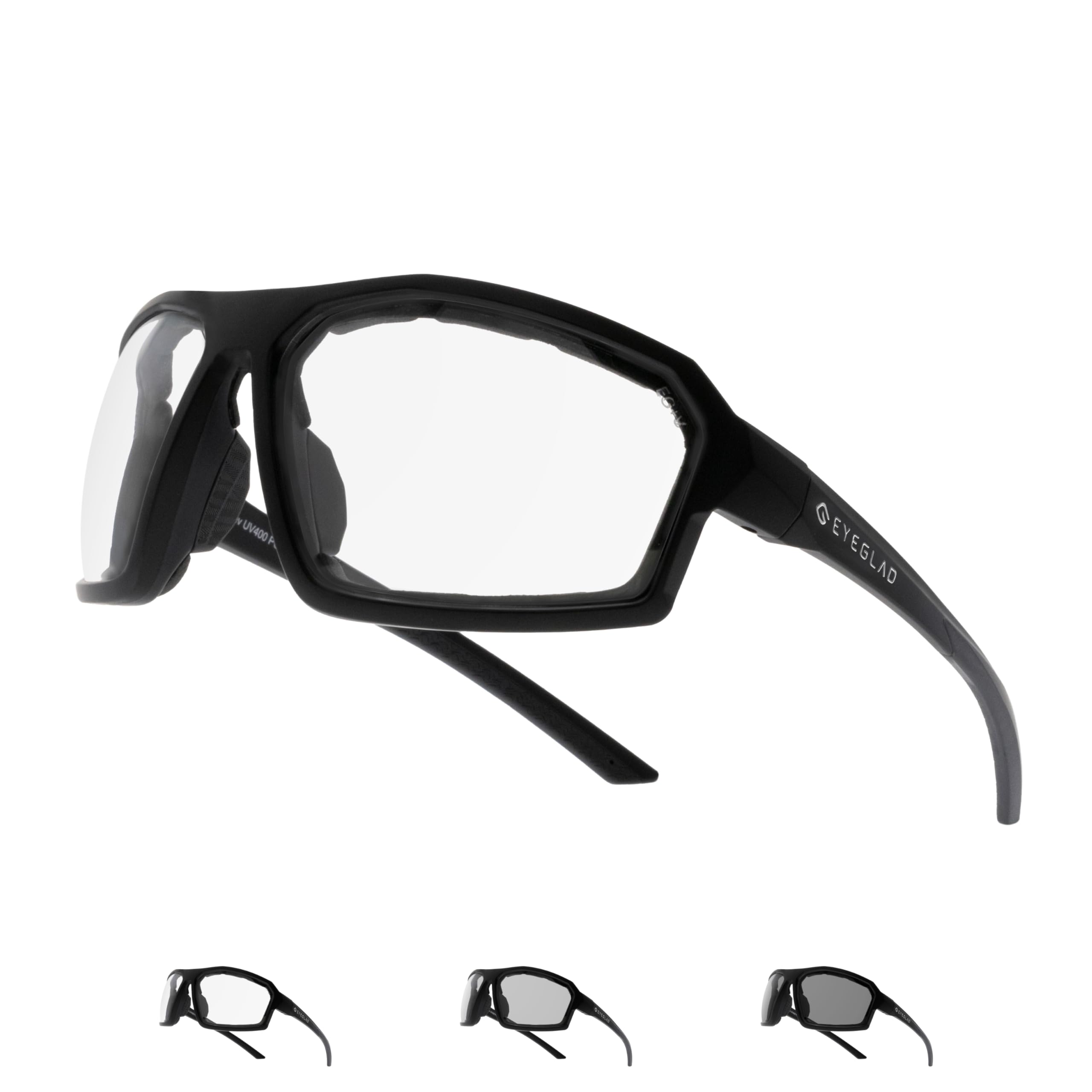EYEGLAD REV Z87+ photochromic lenses adjust tint for varying light