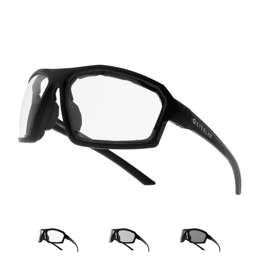 EYEGLAD REV Z87+ photochromic lenses adjust tint for varying light