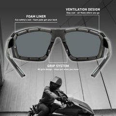 EYEGLAD REV Z87+ UV400 protection guards eyes from sun glare