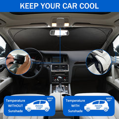 eygeufg Car Eyes Sun Shade accordion-foldable design for easy storage