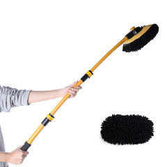 Eyliden car wash brush mop with extendable handle reaching roof areas safely.