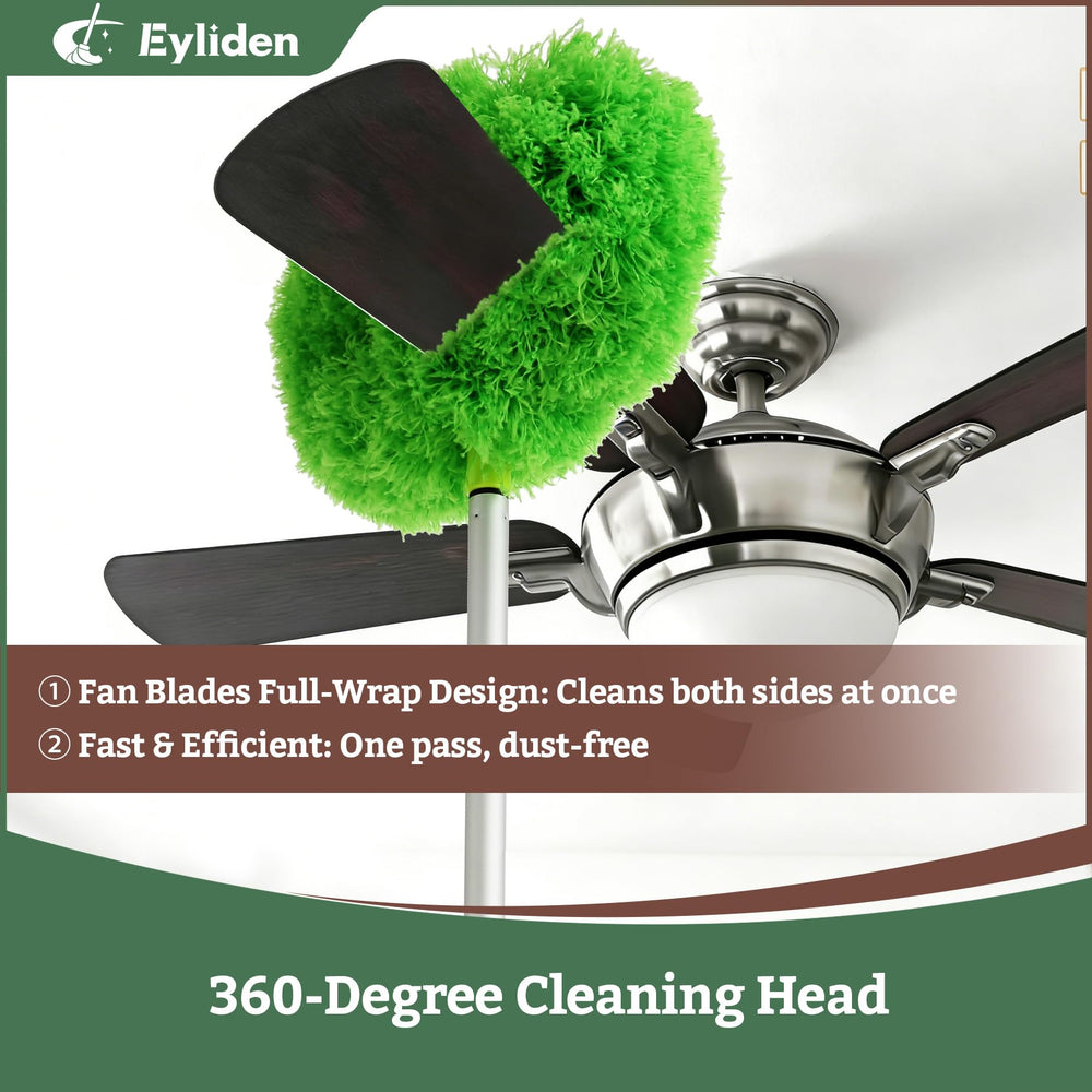 Eyliden lightweight aluminum pole extends for ladderless cleaning