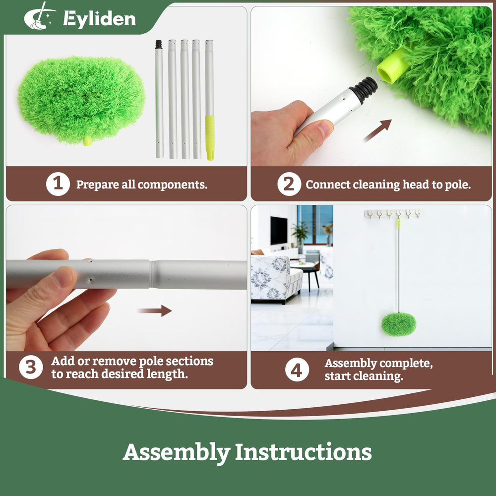 Eyliden reusable microfiber duster is washable and long-lasting