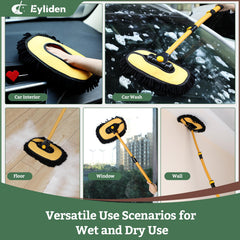 Eyliden scratch-free microfiber heads protect your vehicle finish.