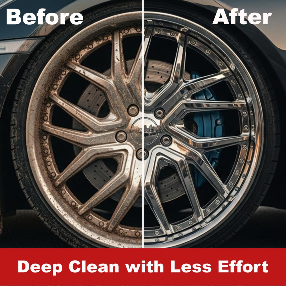 EZ Detail Big Red wheel brush works with a full detailing system for complete coverage.