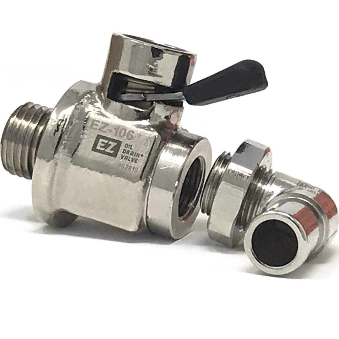 EZ Oil Drain Valve lever action enables quick, mess-free oil changes