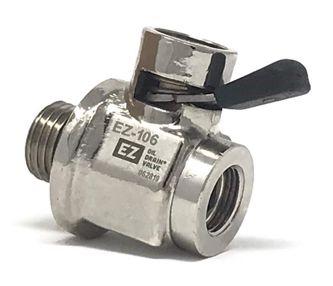 EZ Oil Drain Valve removable hose end enabling clearance-free installation