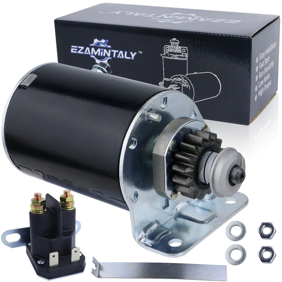 Ezamintaly starter steel gear close-up shows durable construction for reliable starts