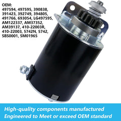 Ezamintaly starter steel gear with solenoid relay included for easy installation