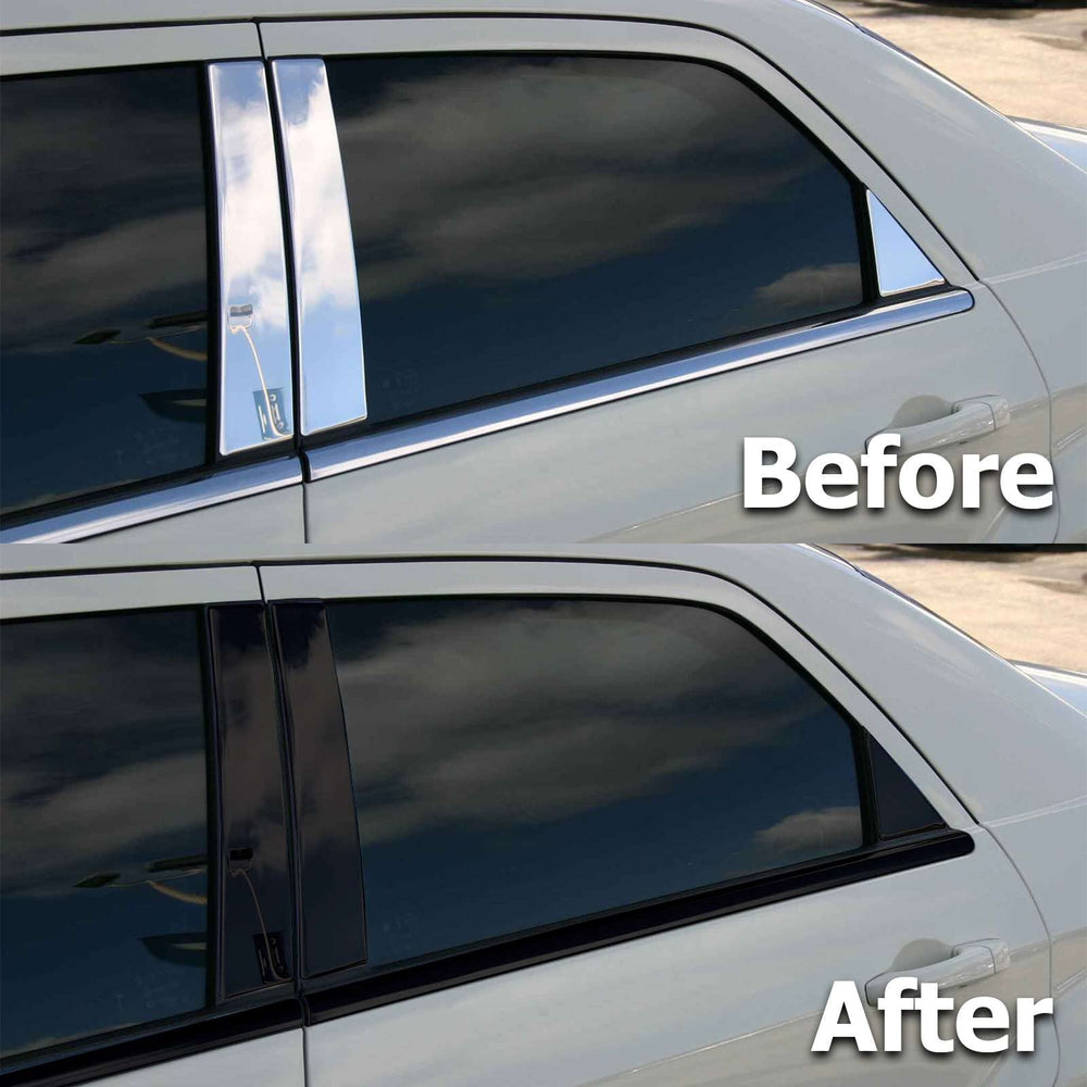 EZAuto Wrap chrome delete application on a vehicle panel