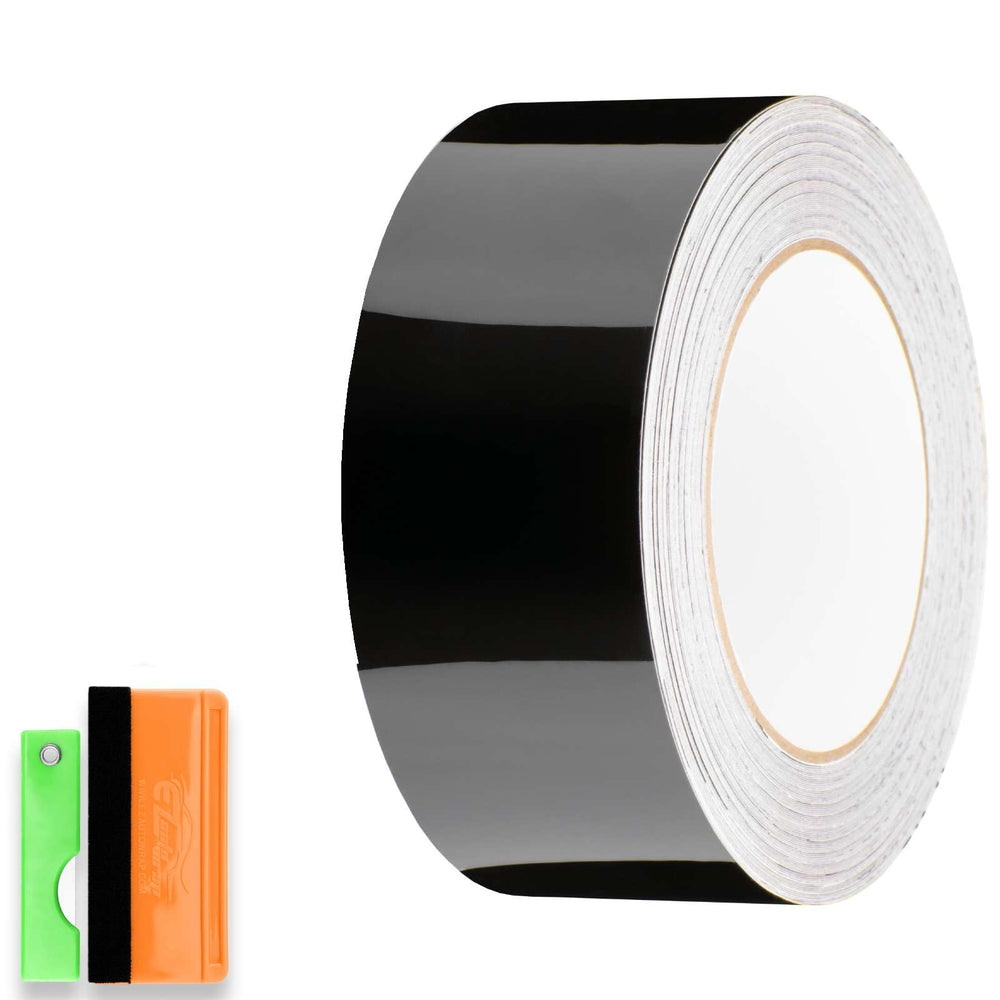 EZAUTO WRAP gloss black car door trim wrap for chrome delete and sleek styling