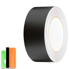 EZAuto Wrap matte black vinyl roll shown for chrome delete and vehicle protection
