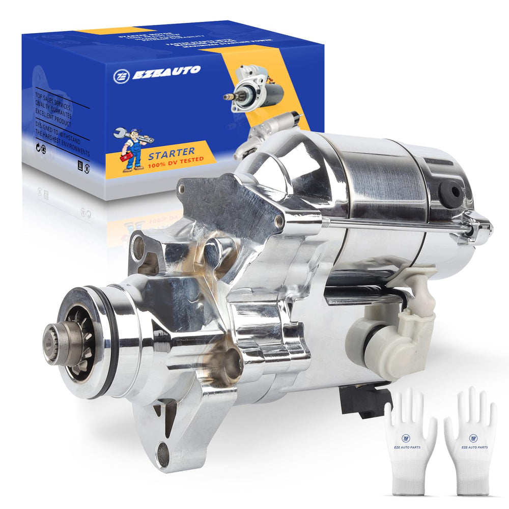 EZEXPREZE 18905N chrome starter replacement for Harley models with precise fitment and easy install.