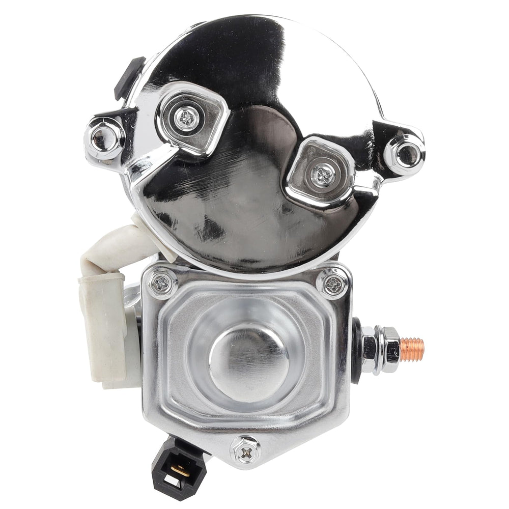 EZEXPREZE chrome starter versus OEM style visual comparison for confident upgrade.