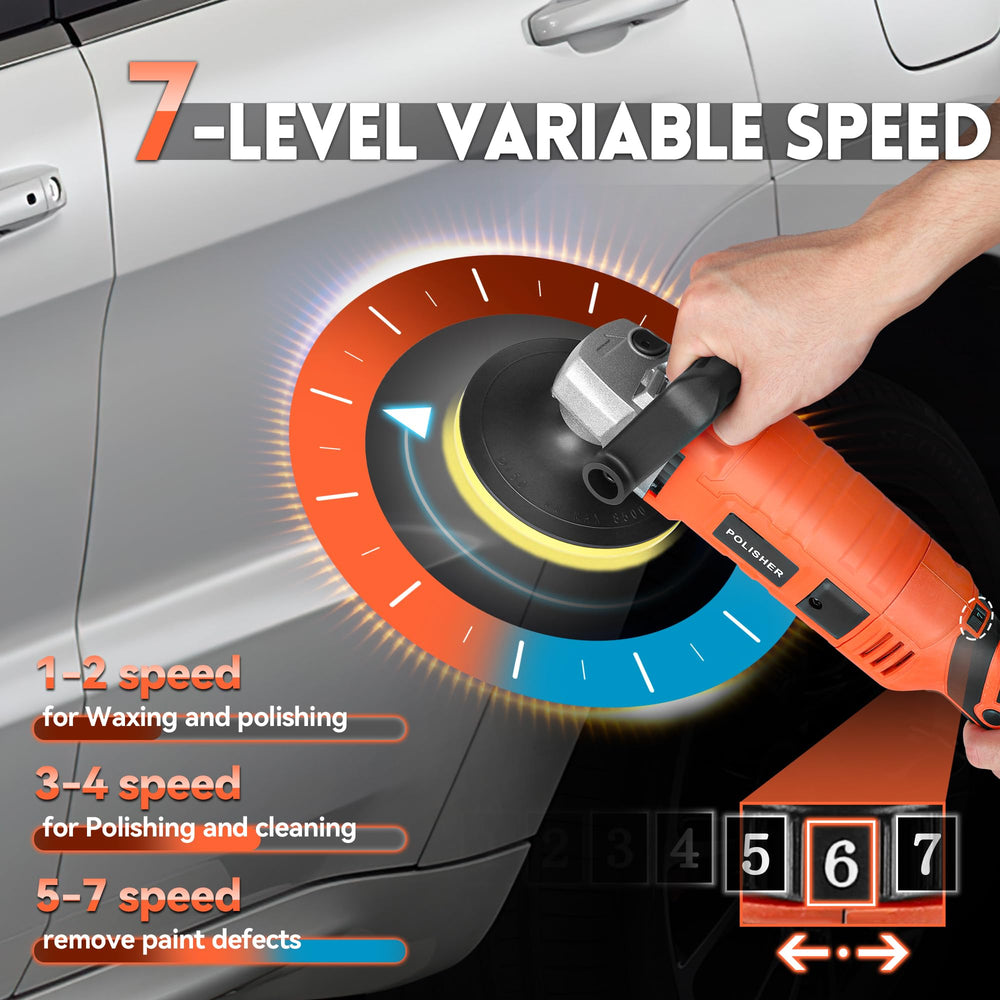 EZISOE buffer polisher back housing shows compact portable design for storage