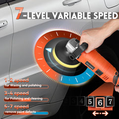 EZISOE buffer polisher back housing shows compact portable design for storage