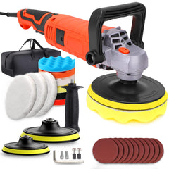 EZISOE Buffer Polisher front view with 6-inch plate ideal for precise car polishing