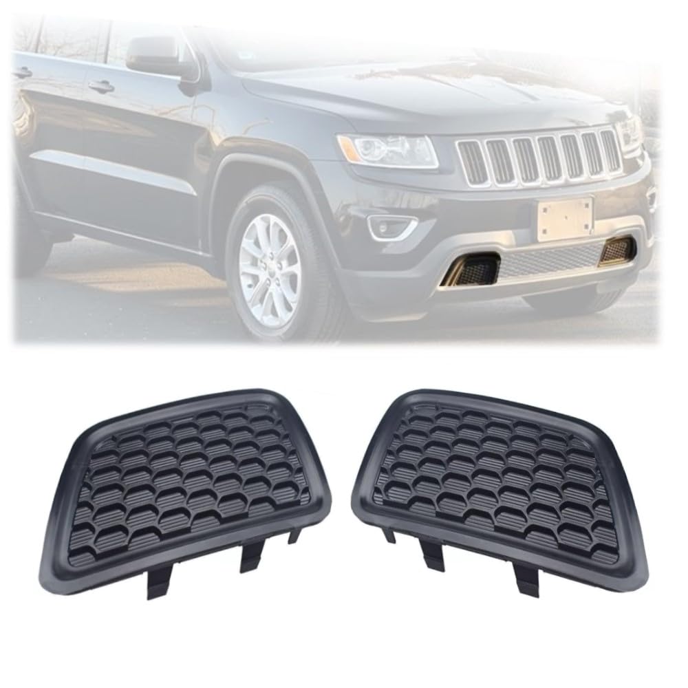 EzMech front bumper grille insert for Jeep Grand Cherokee center left bezel, factory-fit appearance.