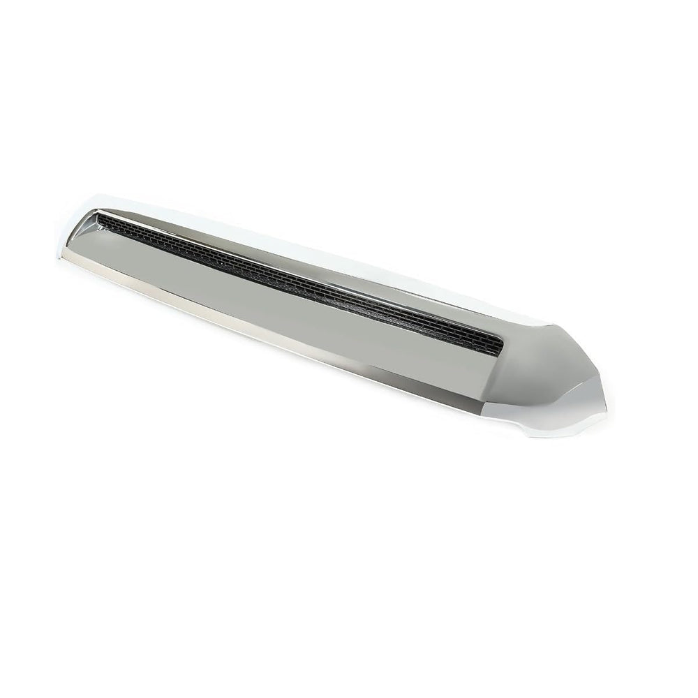 EzMech chrome hood bulge trim detail on Toyota Tundra, rugged styling.