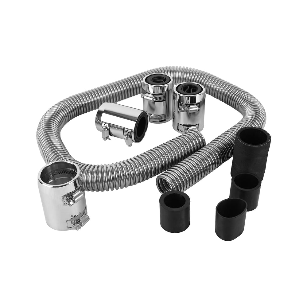 EZPROIT 48-inch flexible stainless radiator hose for universal cooling fit.