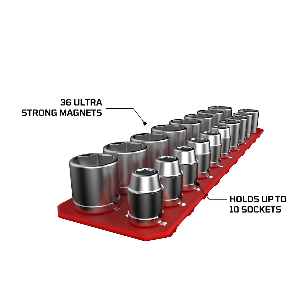EZRED non-marring design protects surfaces while holding sockets.