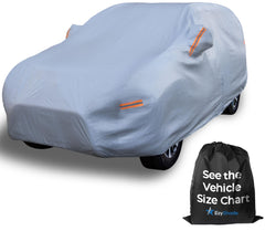 EzShade 10-layer SUV cover protects your vehicle from rain and sun