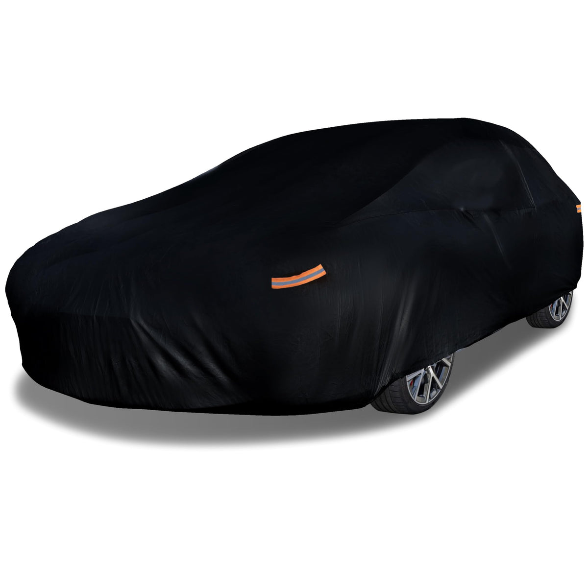 EzyShade 10-layer cover front view showing snug fit and weather protection for classic cars