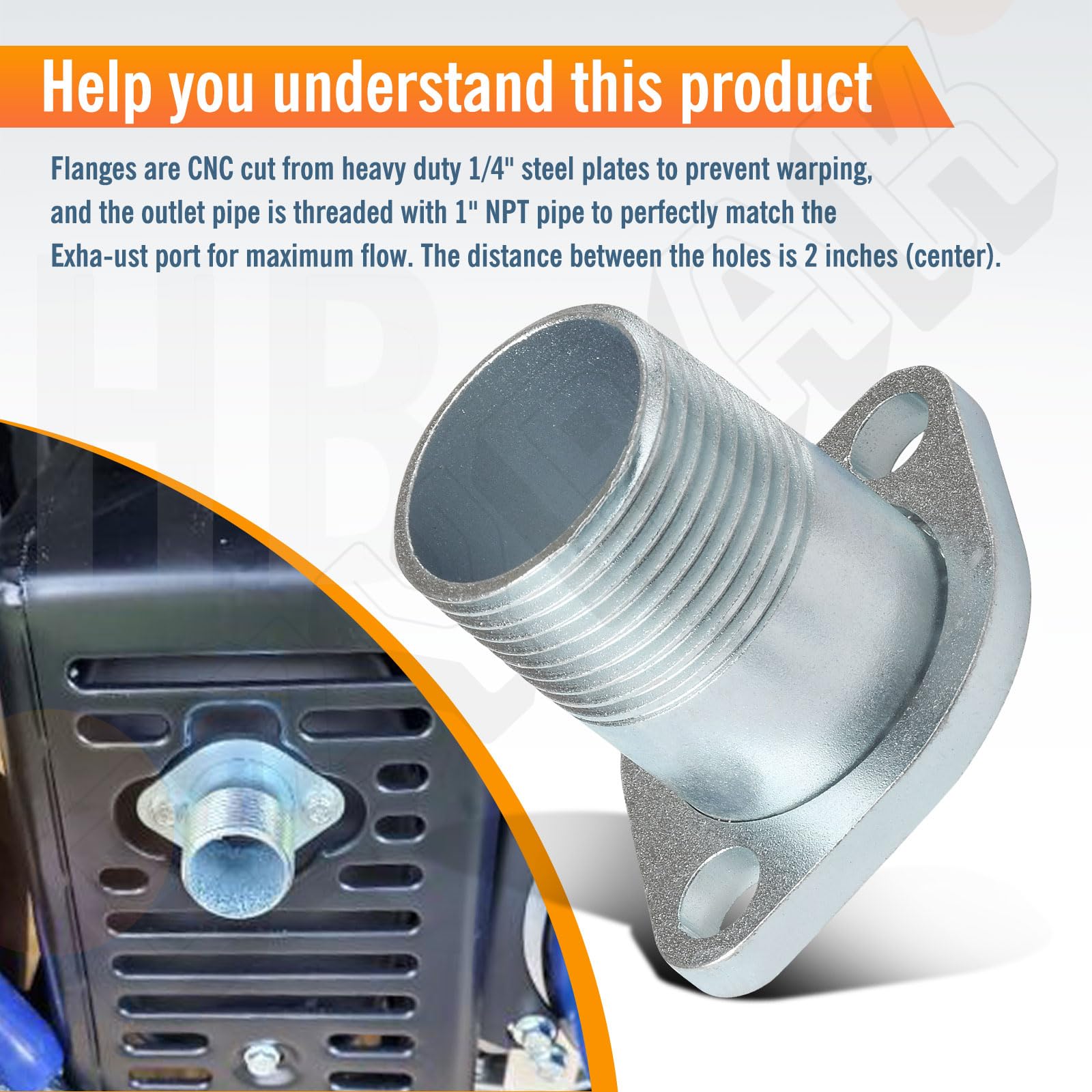EZYPak 1in NPT outlet flange ensuring easy port matching.
