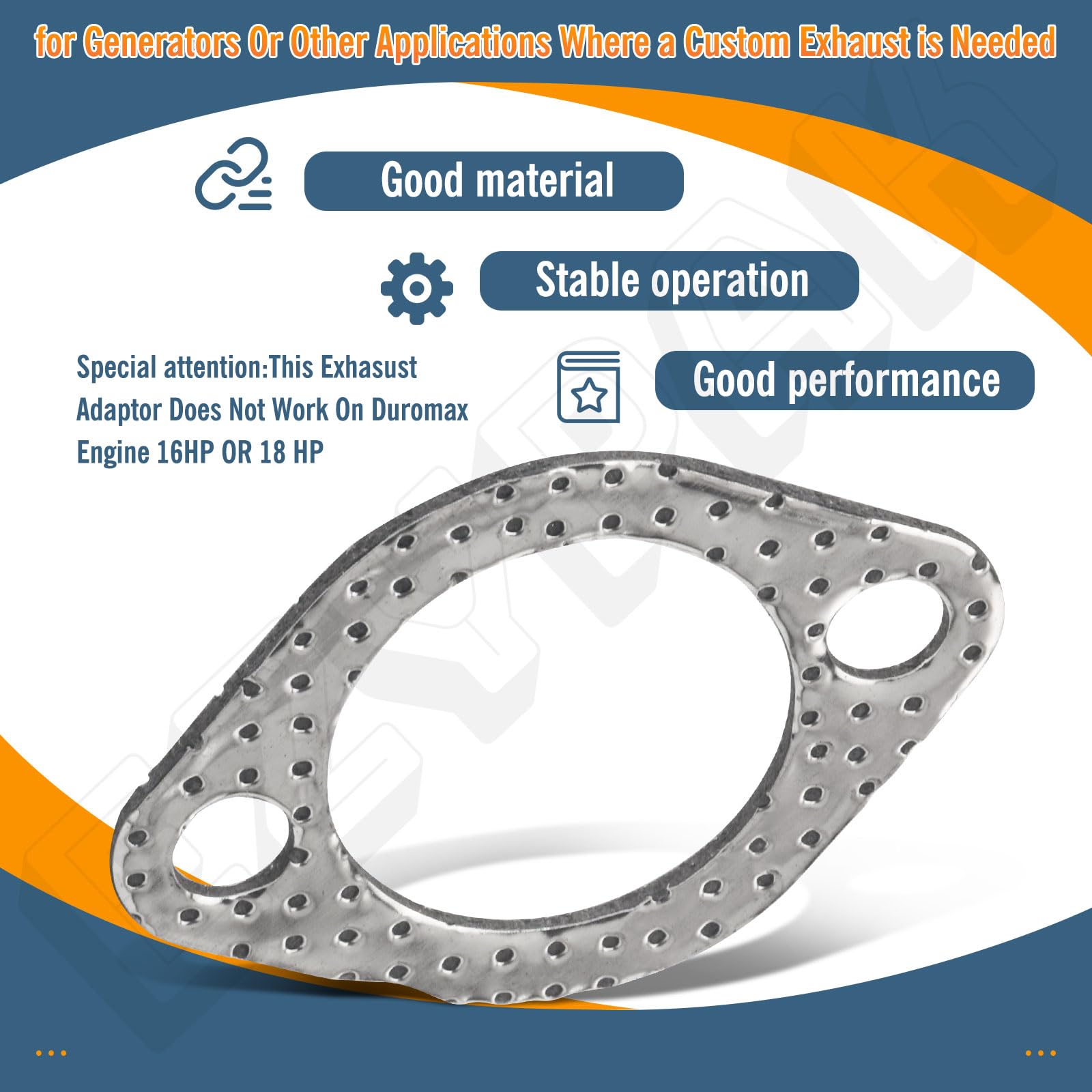 EZYPak Honda GX340 flange with rugged construction for secure mounting.