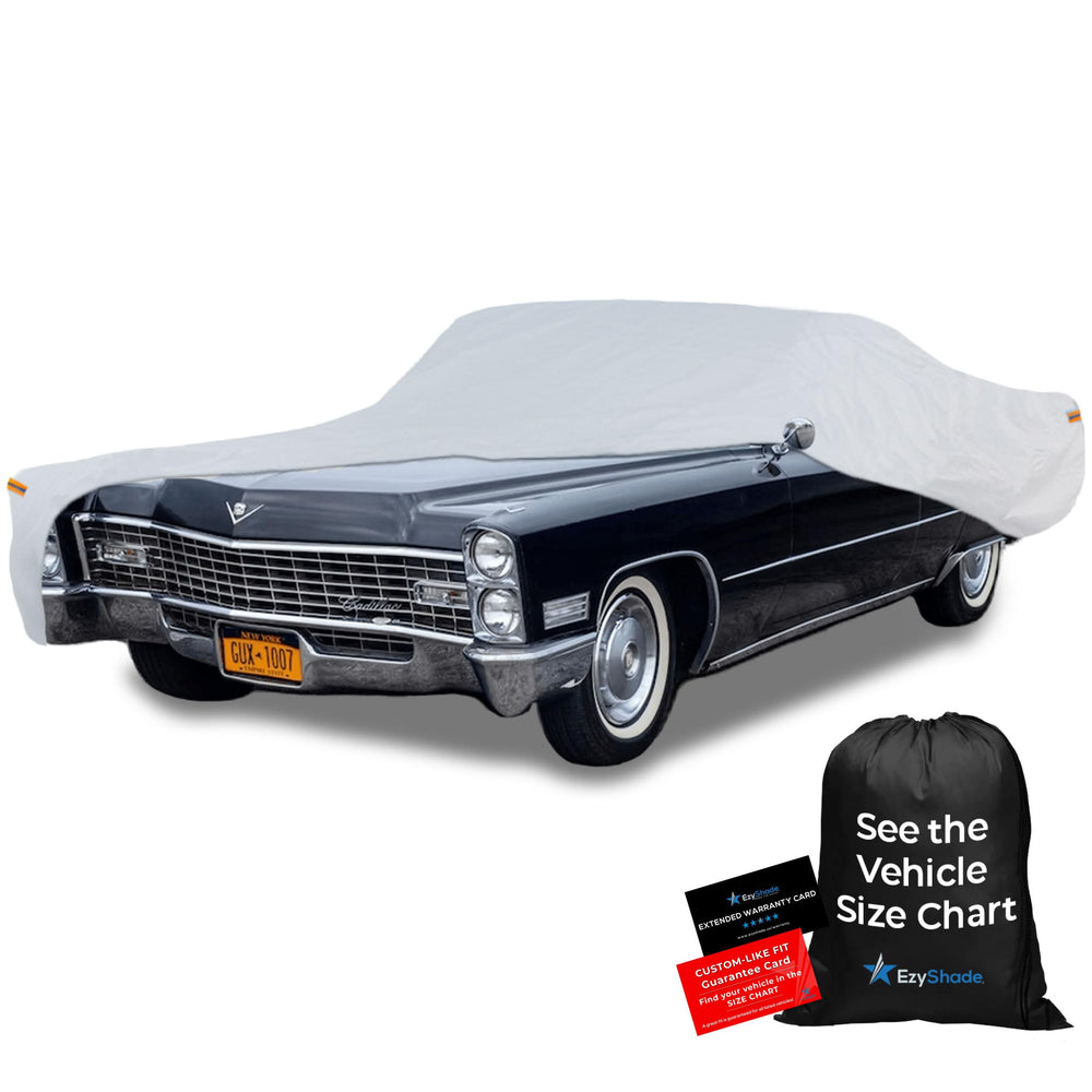 EzyShade 10-layer cover overview protects classic vehicles with durable, weatherproof design.