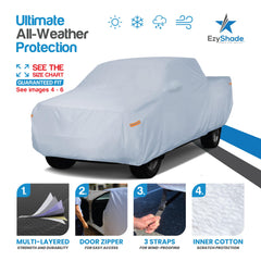 T2 size chart guides a precise, custom-like truck fit.