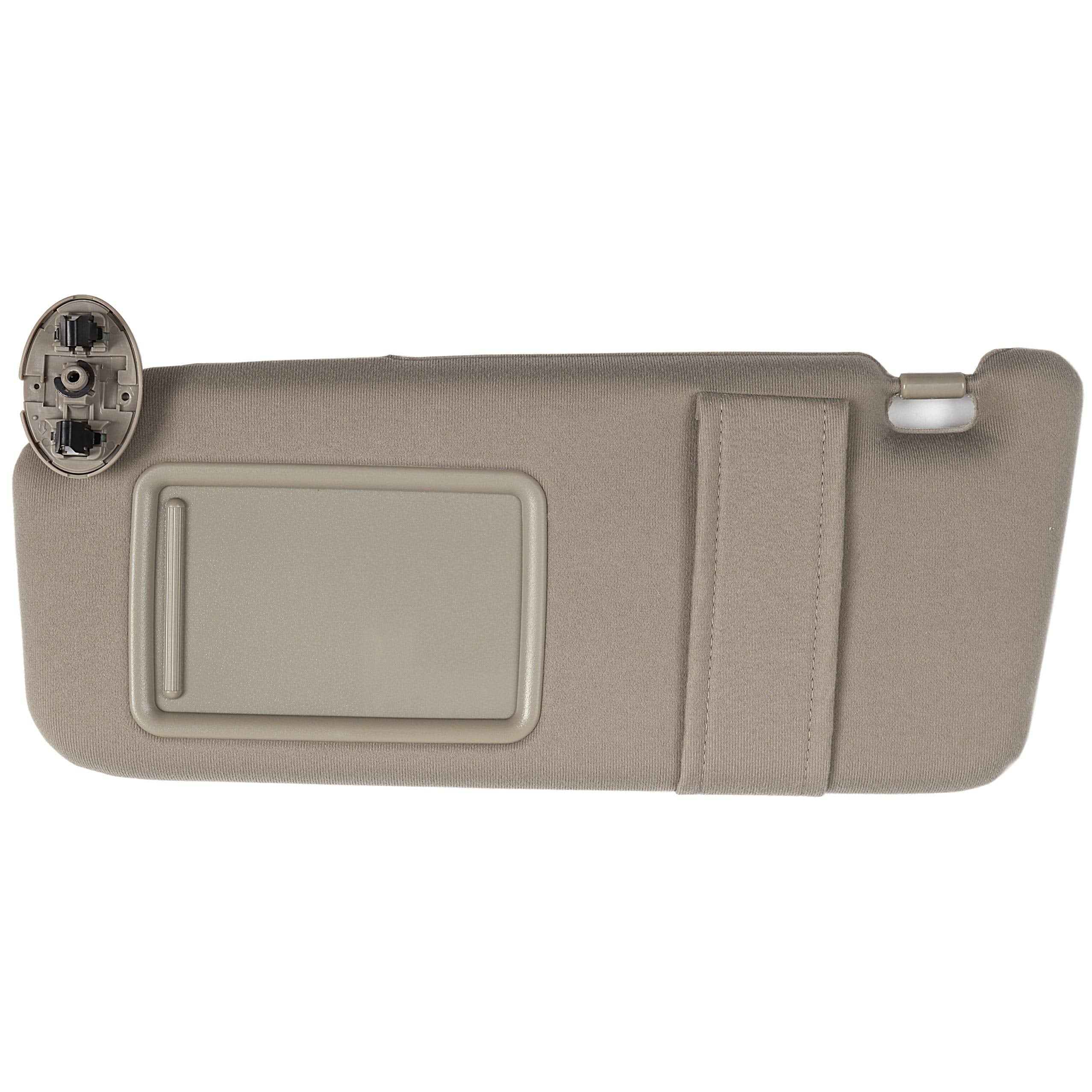 Ezzy Auto beige left-driver sun visor for Camry, glare control in focus