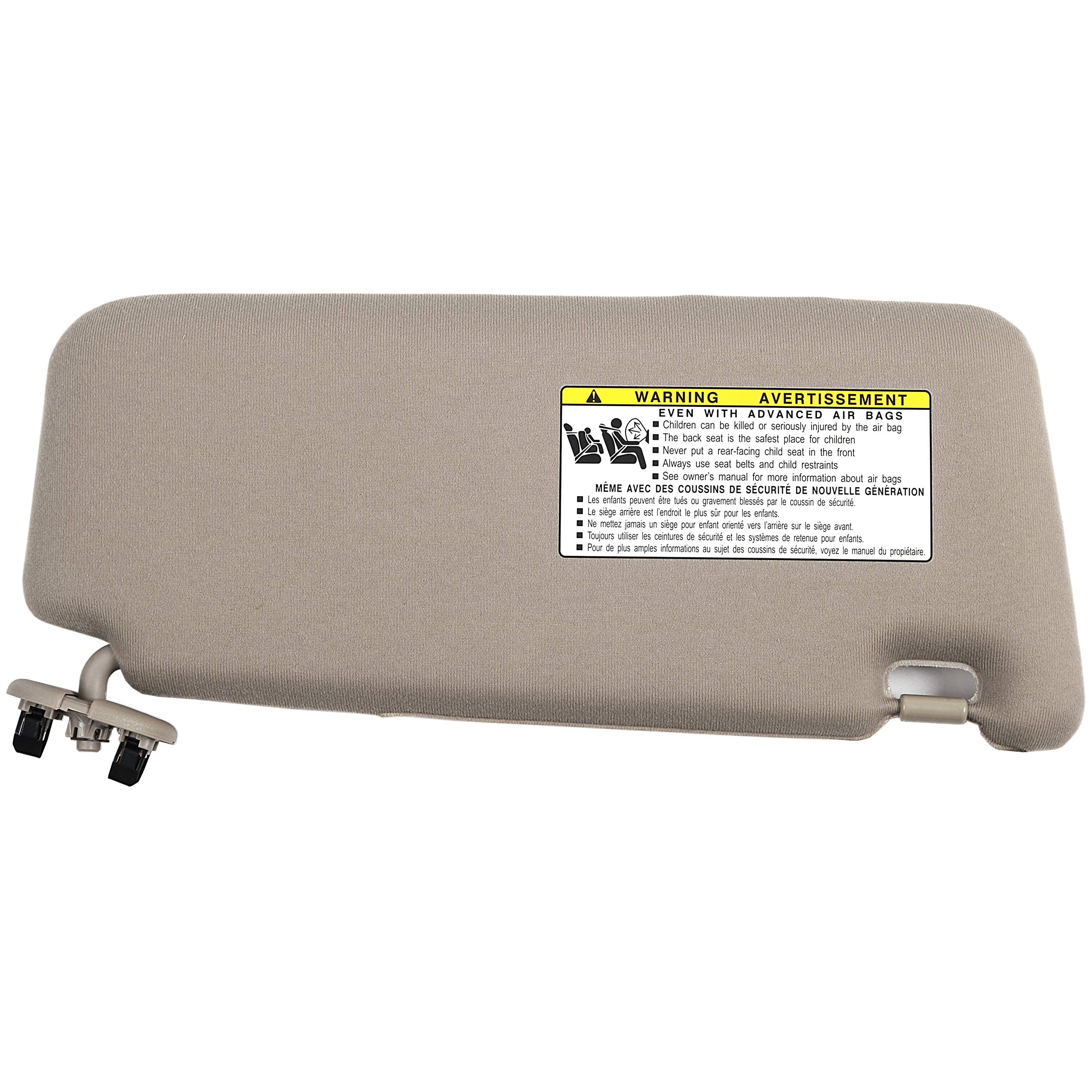 Ezzy Auto beige sun visor installed on Camry for seamless fit