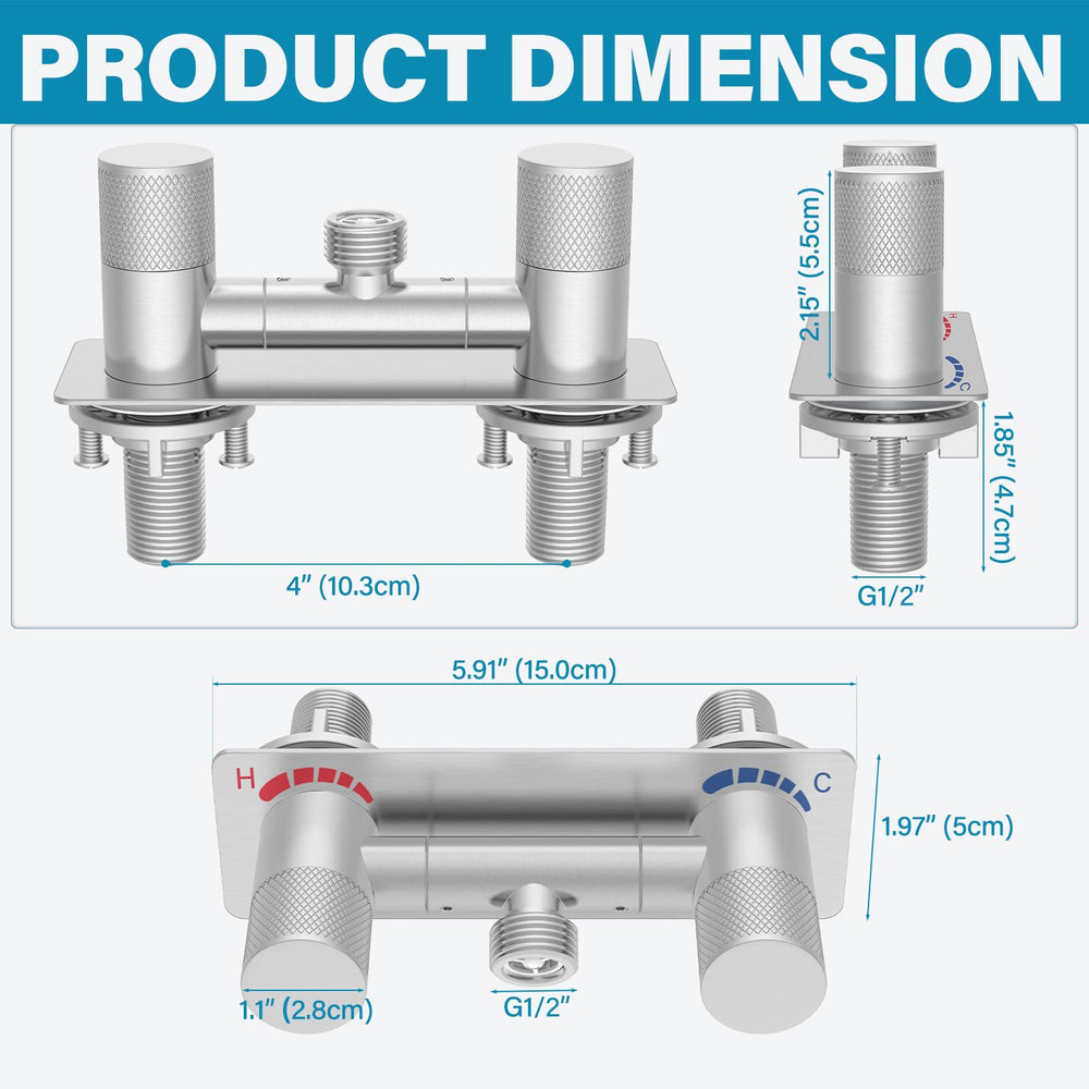 F-pianwe ergonomic metal knobs provide firm grip for precise temperature control.