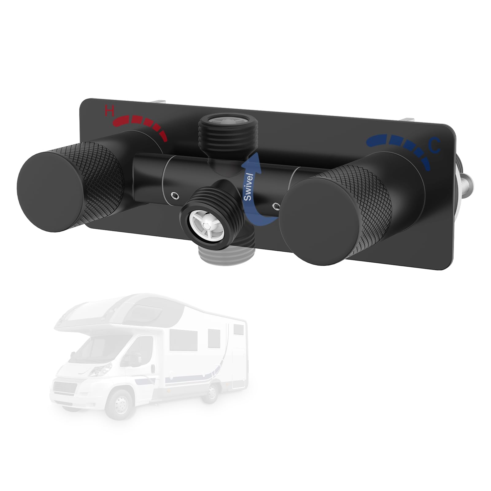 F-pianwe all-metal RV shower valve for durable indoor and outdoor use.