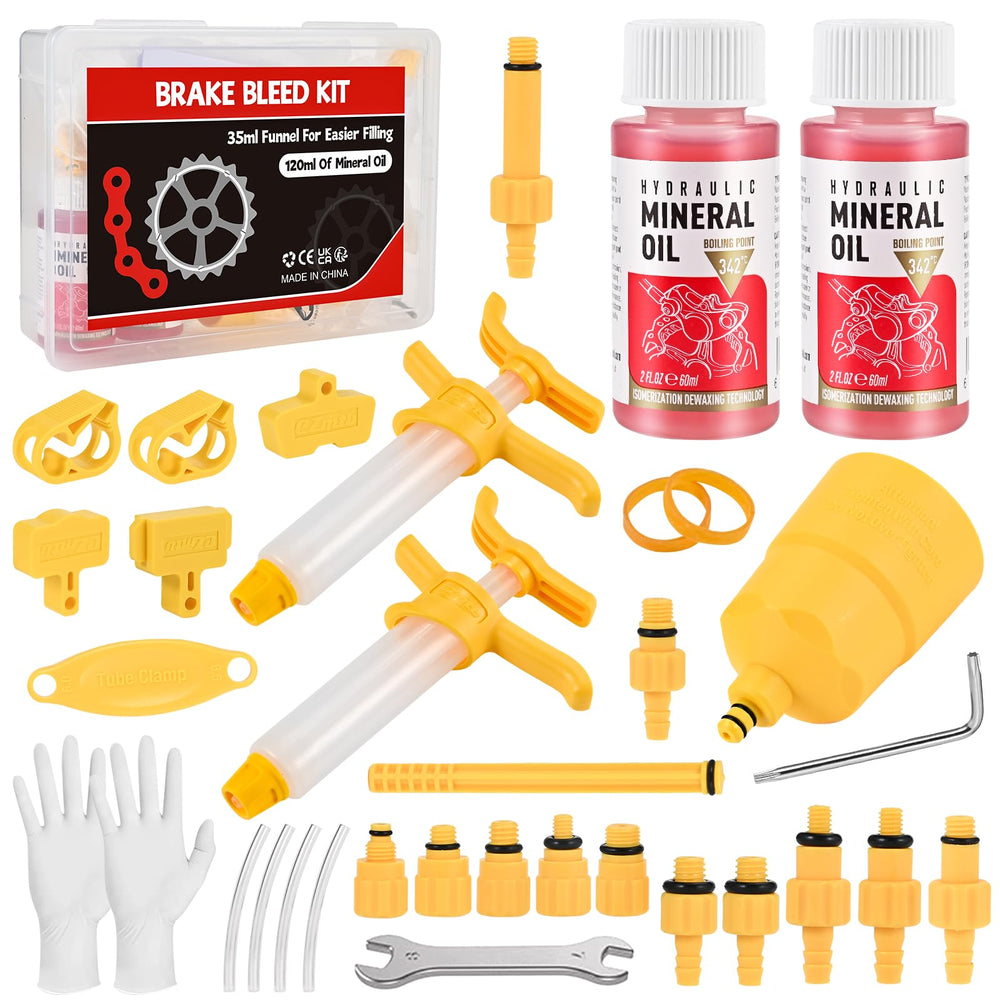 Faburo brake bleed kit with Shimano adapter for precise hydraulic maintenance.