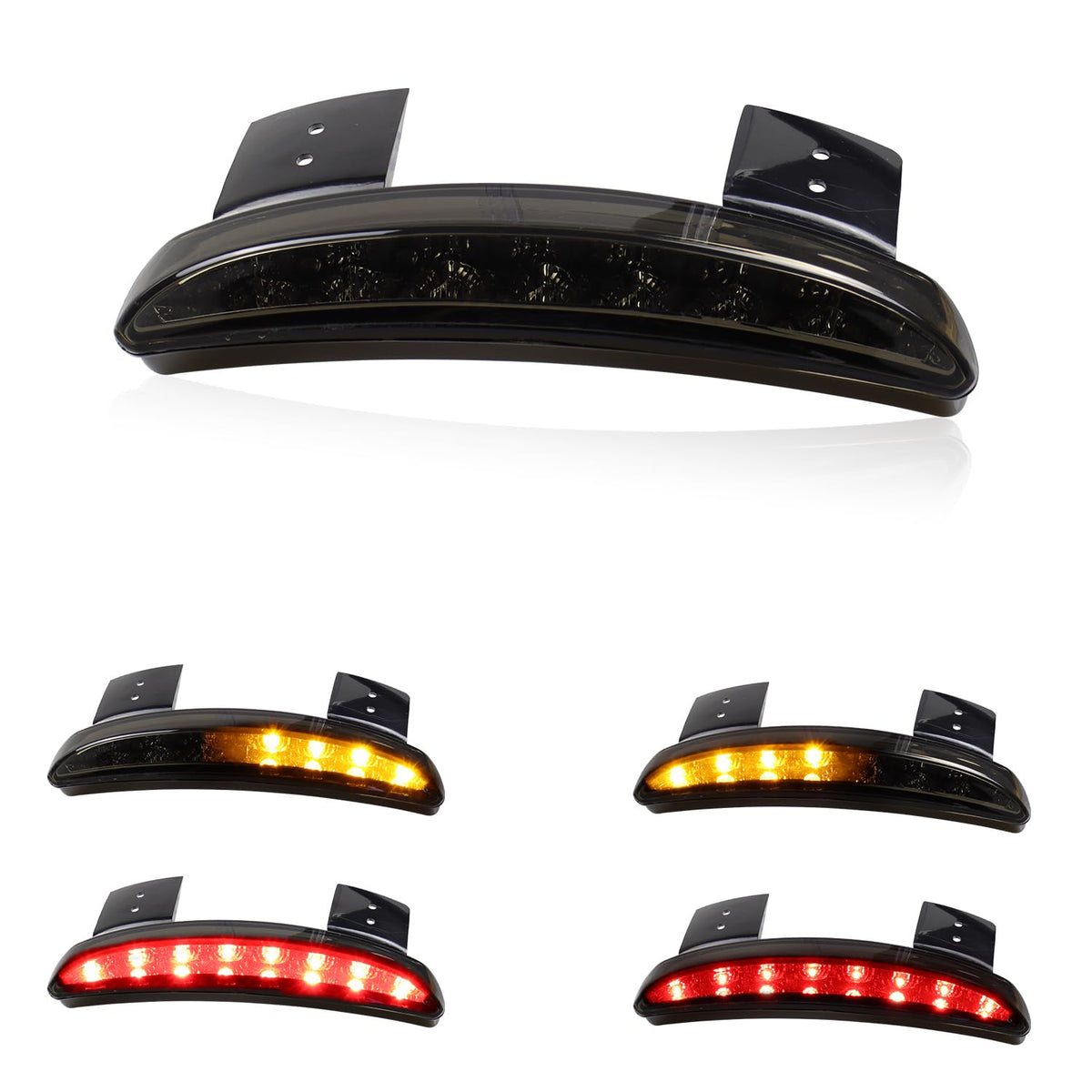 FACAILAHA chopped fender edge light kit rear assembly for Harley enhances visibility