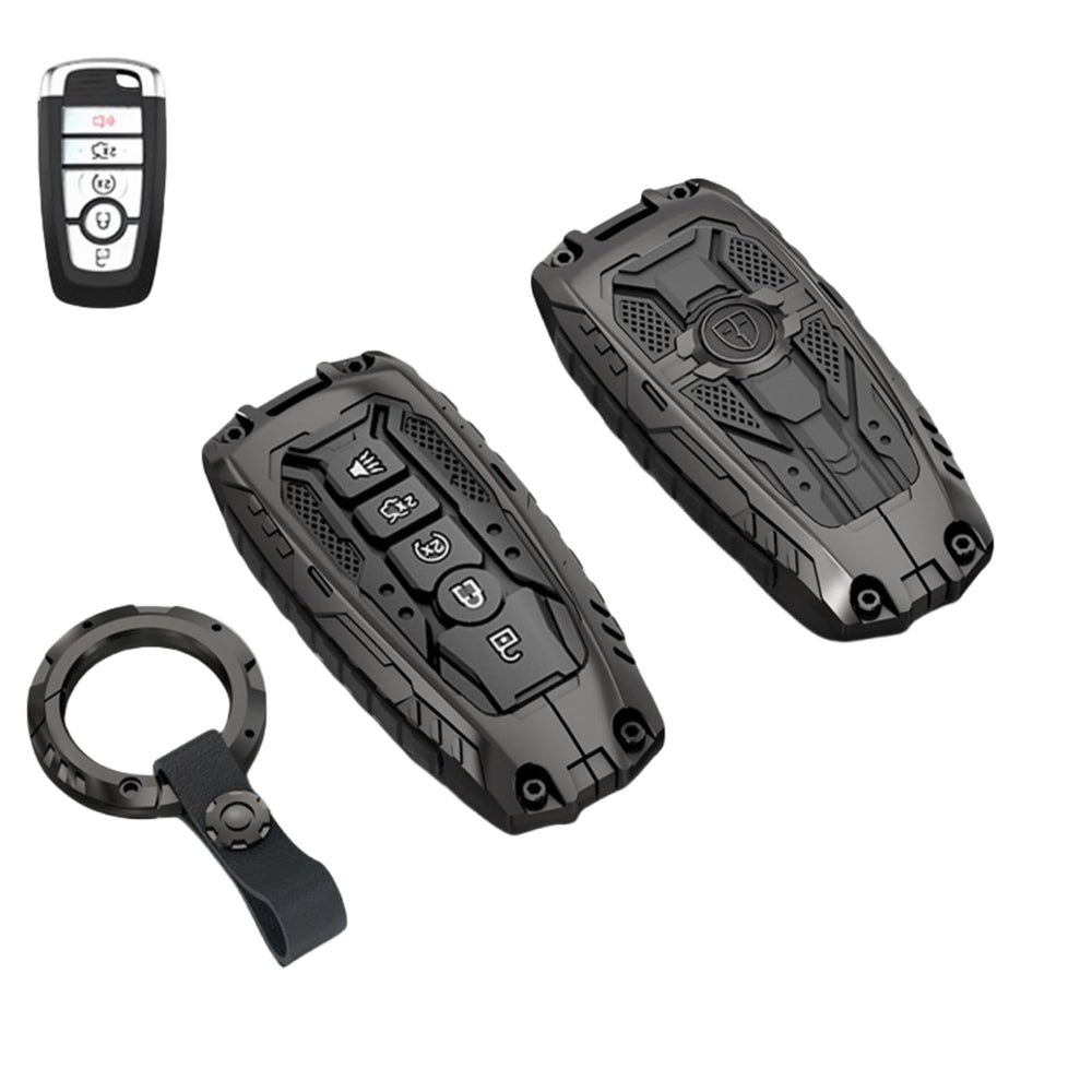 Facaizhu Ford heavy key fob cover in black offers rugged protection and a refined look