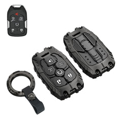 Facaizhu heavy key fob cover for Chevy Suburban; rugged metal shell protection.
