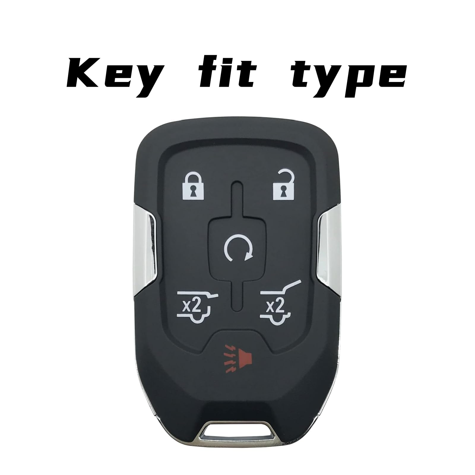 Facaizhu heavy key fob cover for Chevy Tahoe close-up showing fit.